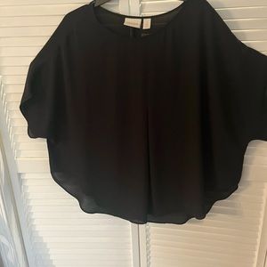Basic Black semi sheer dressy top​